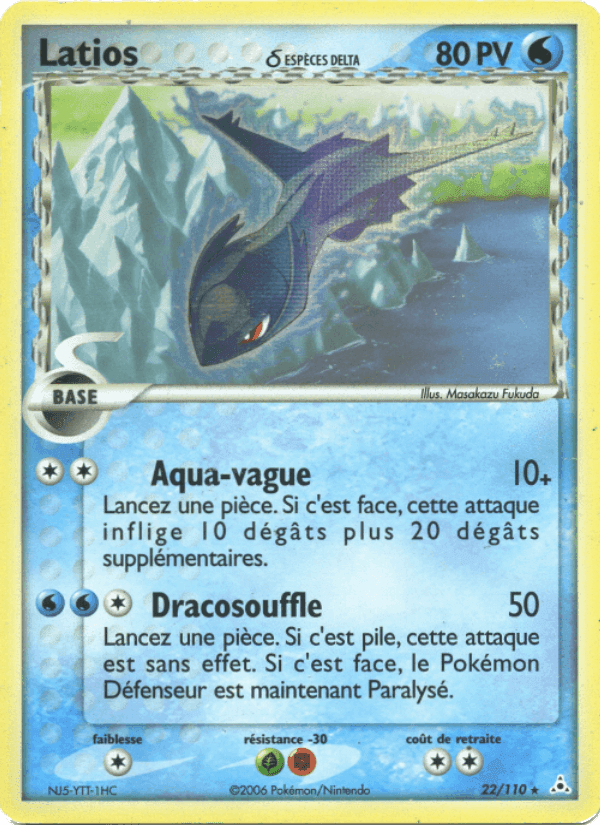 Latios δ, carta 22 di EX Fantômes Holon