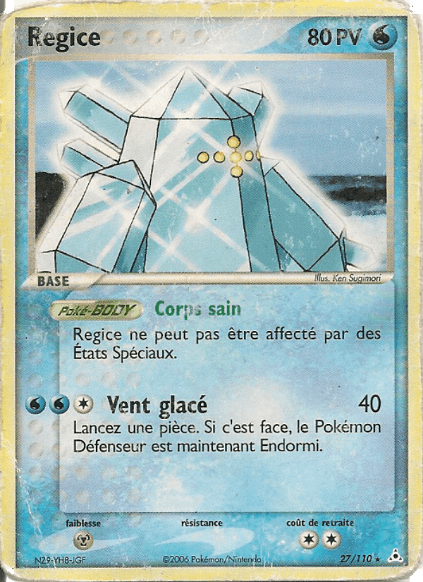 Regice, carta 27 di EX Fantômes Holon
