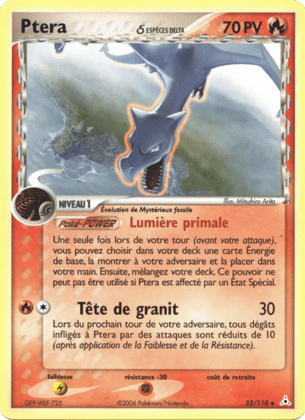 Ptera δ, carta 35 di EX Fantômes Holon