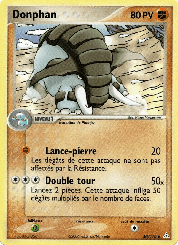 Donphan, carta 40 de EX Fantômes Holon