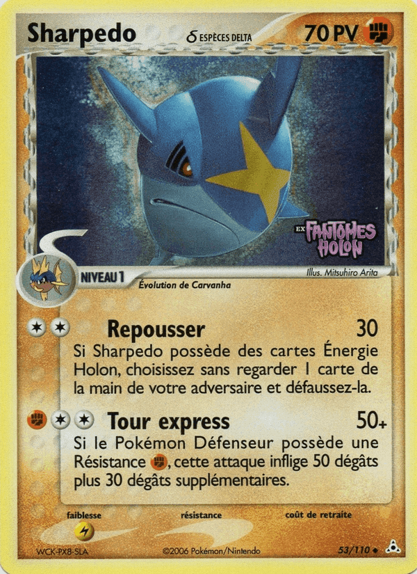 Sharpedo δ, carta 53 di EX Fantômes Holon
