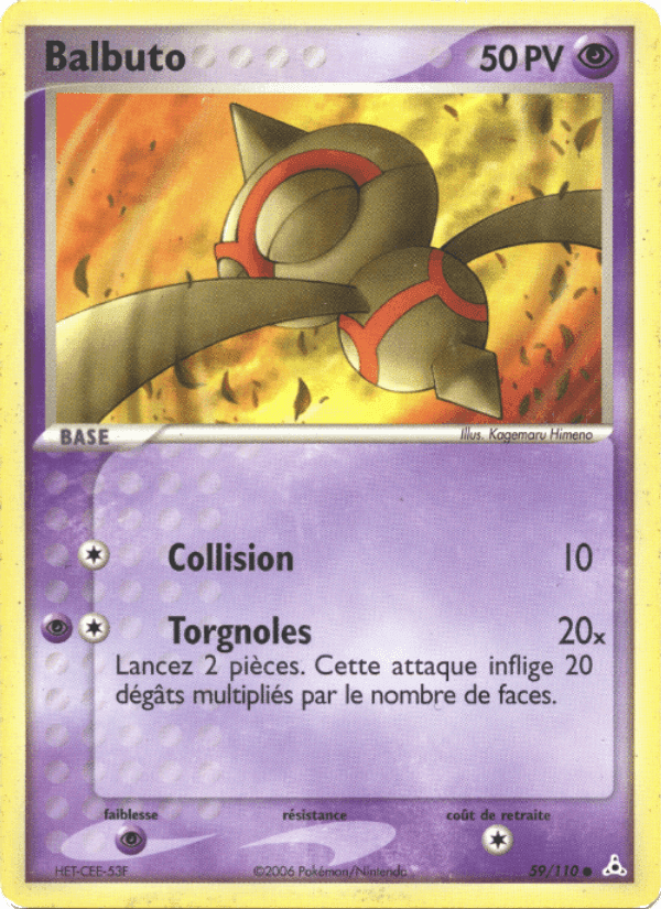 Balbuto, carte 59 de EX Fantômes Holon