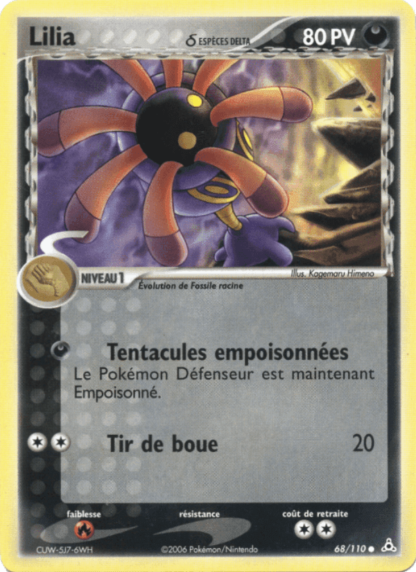 Lilia δ, carte 68 de EX Fantômes Holon