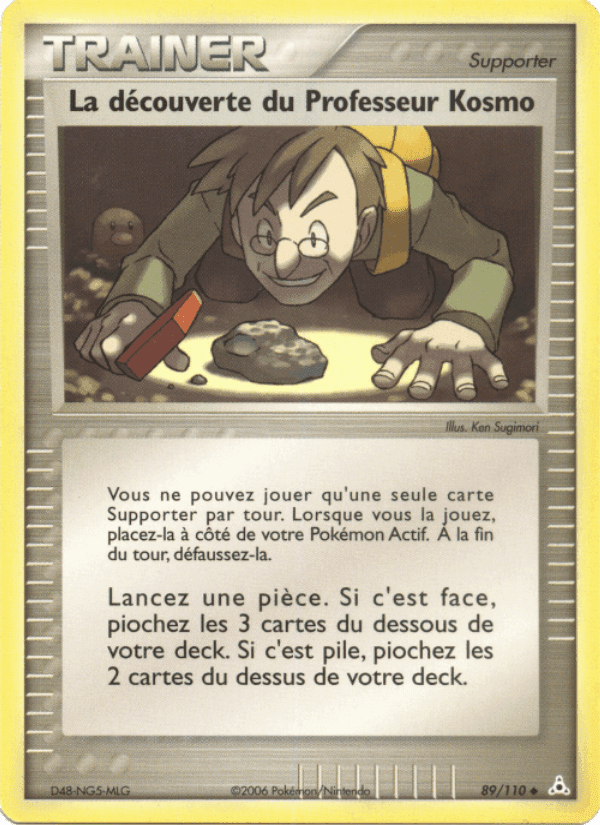 La découverte du Professeur Kosmo, carte 89 de EX Fantômes Holon