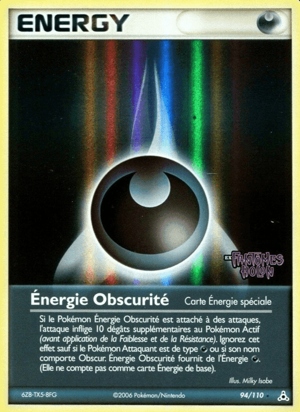 Énergie Obscurité, card 94 from EX Fantômes Holon