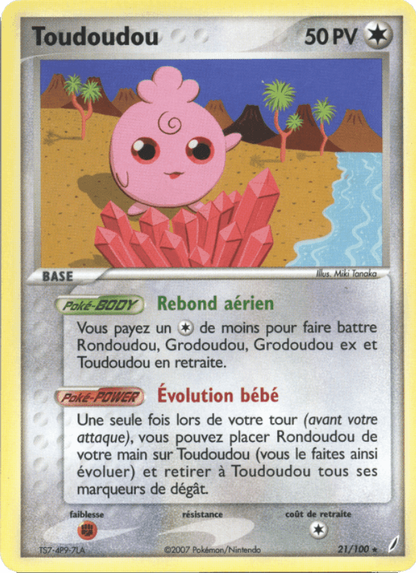 Toudoudou, card 21 from EX Gardiens de Cristal