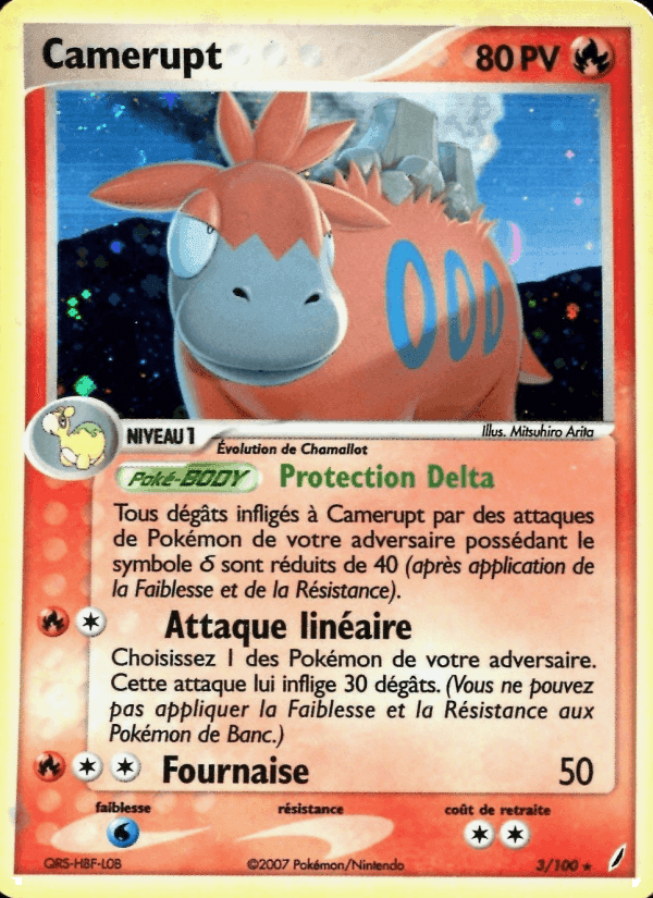 Camérupt, carte 3 de EX Gardiens de Cristal