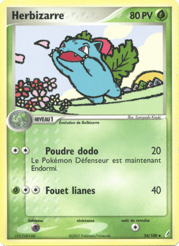 Herbizarre, carte 34 de EX Gardiens de Cristal