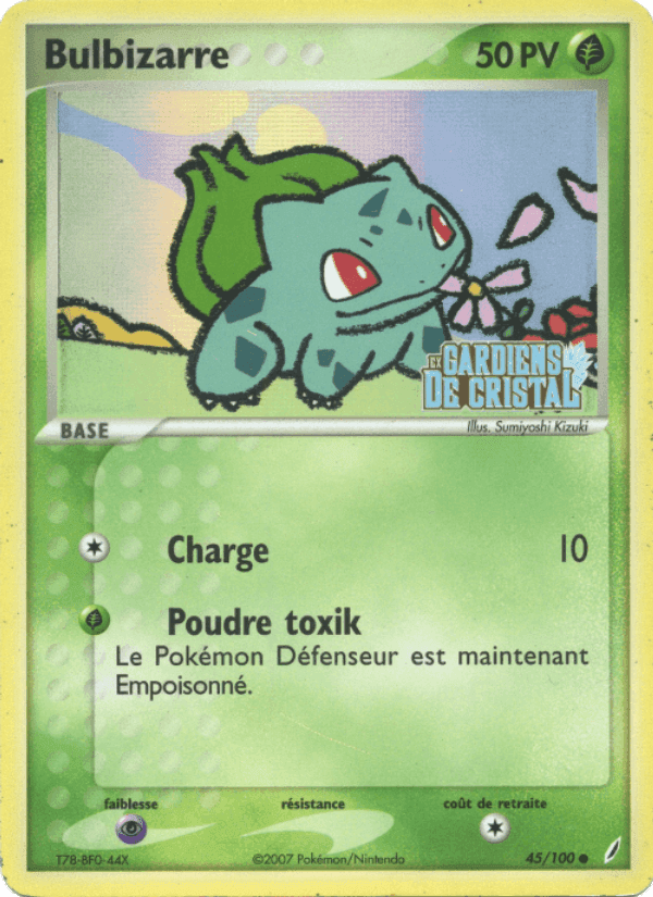 Bulbizarre, carte 45 de EX Gardiens de Cristal