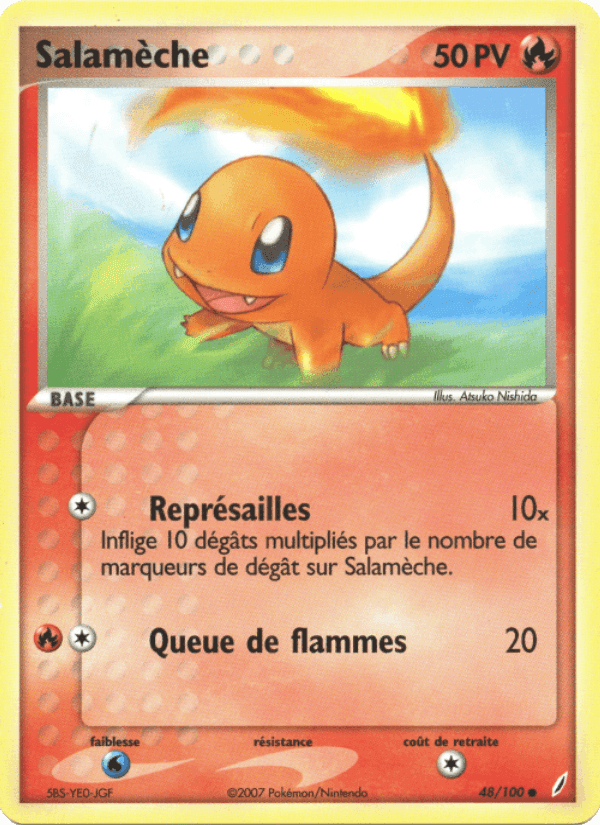 Salamèche, carte 48 de EX Gardiens de Cristal