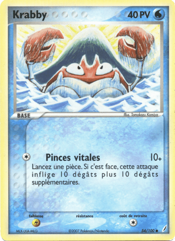 Krabby, carta 54 di EX Gardiens de Cristal