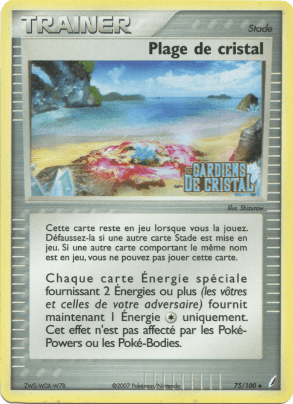 Plage de cristal, carte 75 de EX Gardiens de Cristal