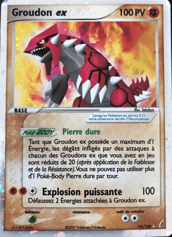 Groudon ex, carte 93 de EX Gardiens de Cristal