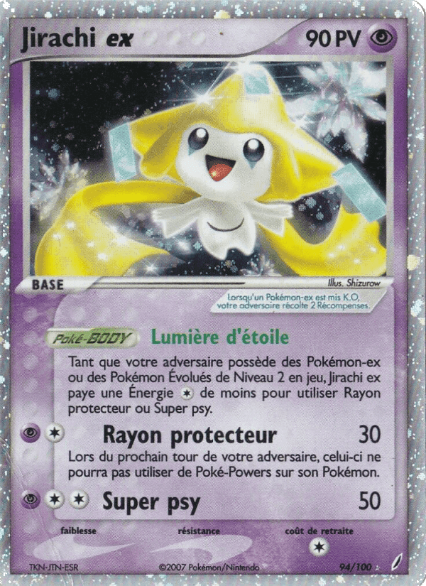 Jirachi ex, carte 94 de EX Gardiens de Cristal