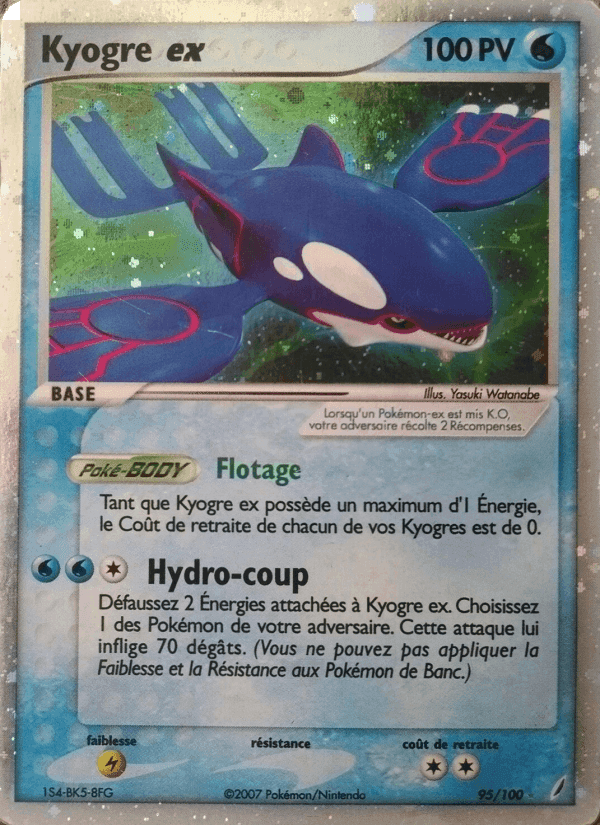 Kyogre ex, carte 95 de EX Gardiens de Cristal