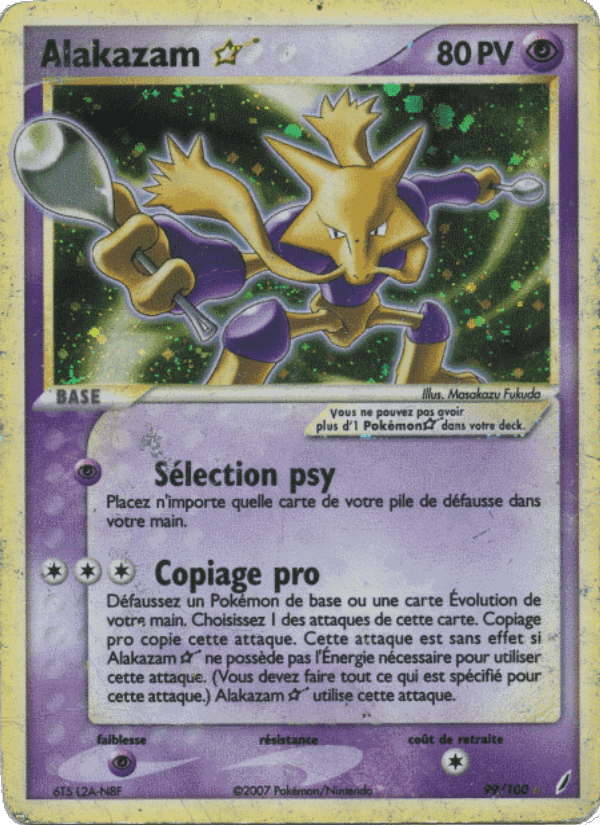 EX Gardiens de Cristal の 99 番、Alakazam ☆