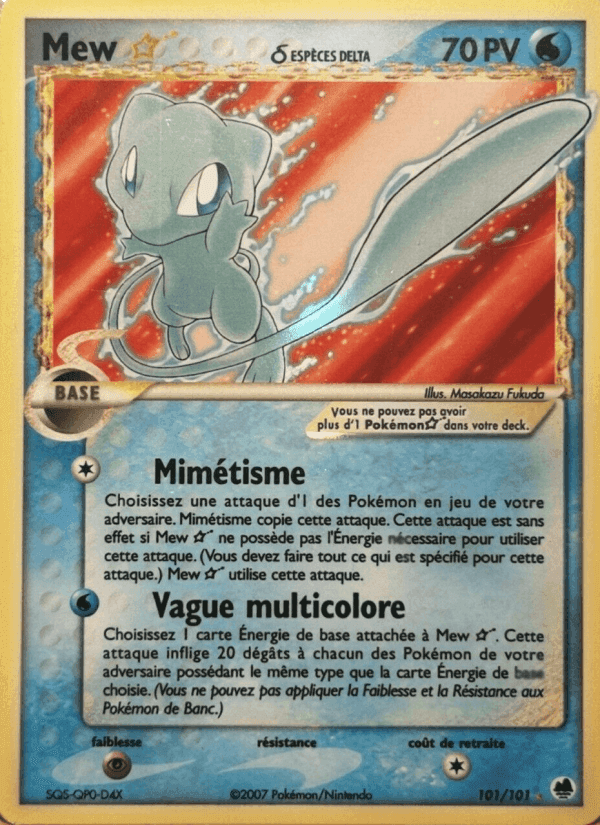 Mew ☆ δ, carte 101 de EX Île des Dragons