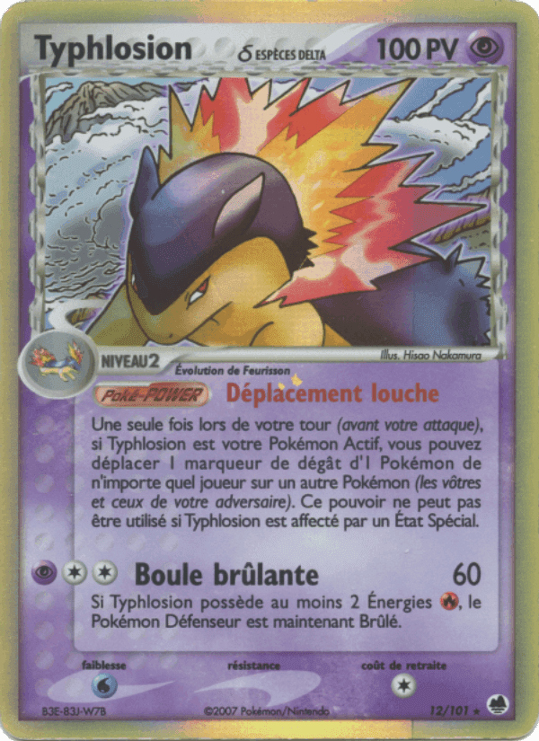 Typhlosion δ, carte 12 de EX Île des Dragons