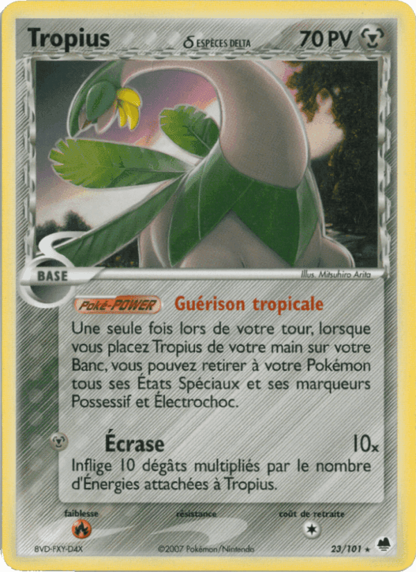 Tropius δ, carte 23 de EX Île des Dragons