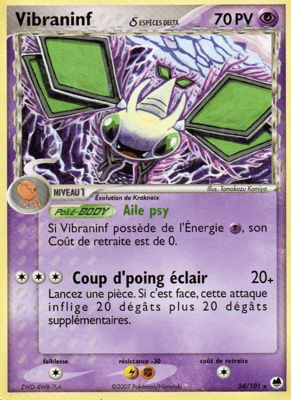 Vibraninf δ, carta 24 de EX Île des Dragons