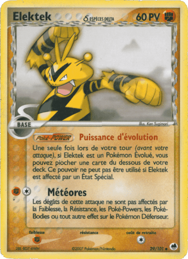 Elektek δ, carta 29 di EX Île des Dragons
