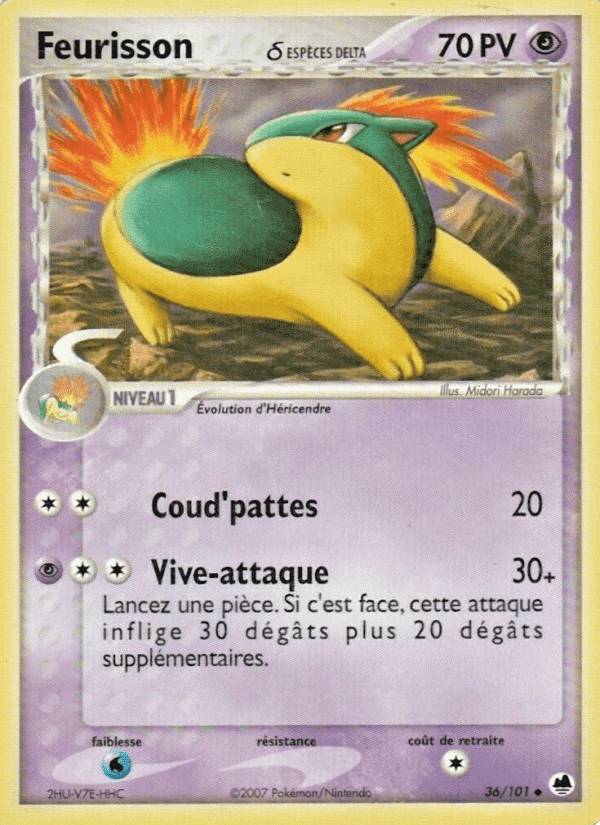 Feurisson δ, carte 36 de EX Île des Dragons