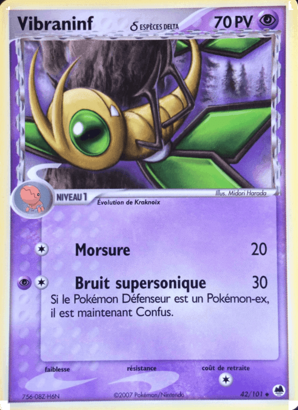 Vibraninf δ, carta 42 di EX Île des Dragons