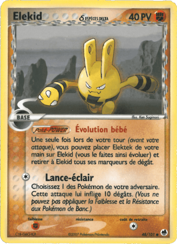 Elekid δ, carta 48 di EX Île des Dragons