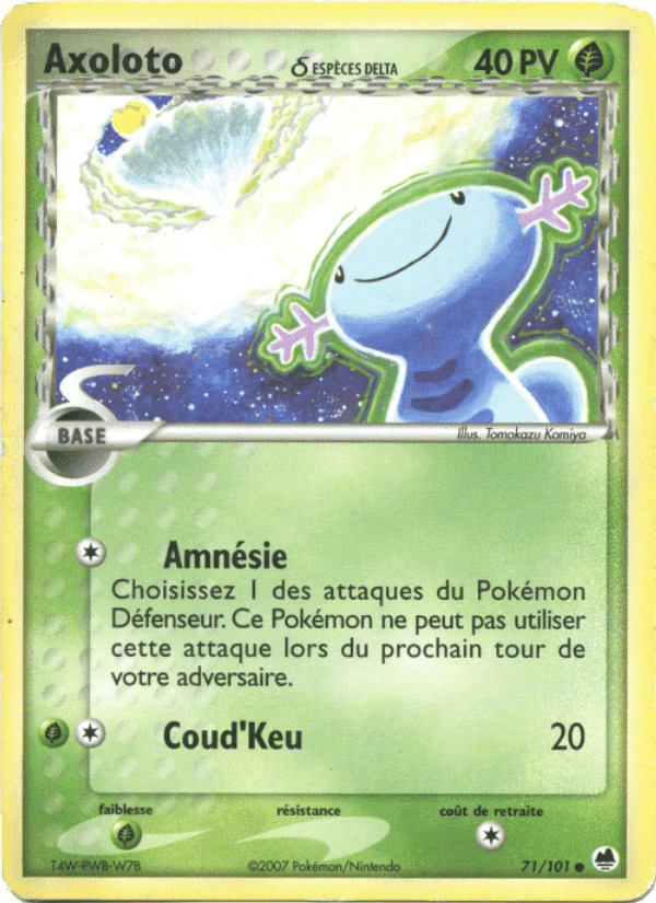 Axoloto δ, carte 71 de EX Île des Dragons