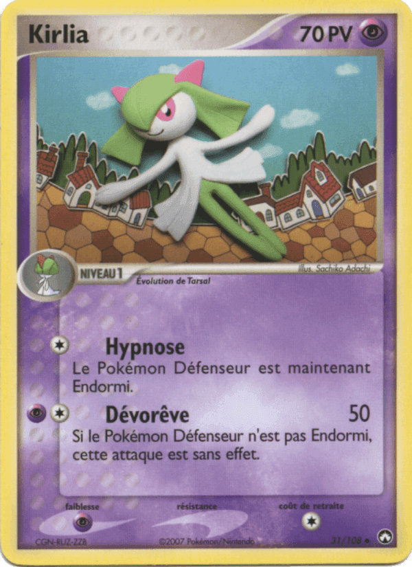 Kirlia, carta 31 de EX Gardiens du Pouvoir