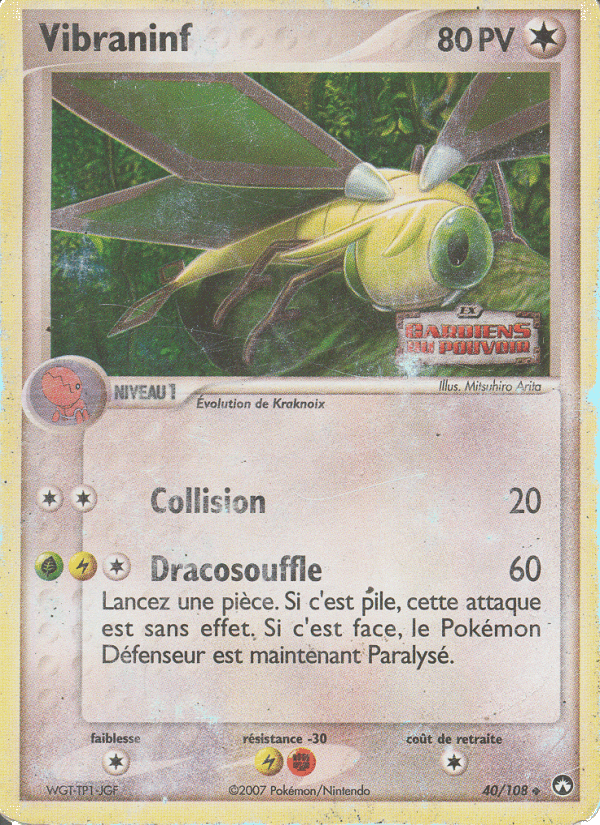 Vibraninf, carte 40 de EX Gardiens du Pouvoir