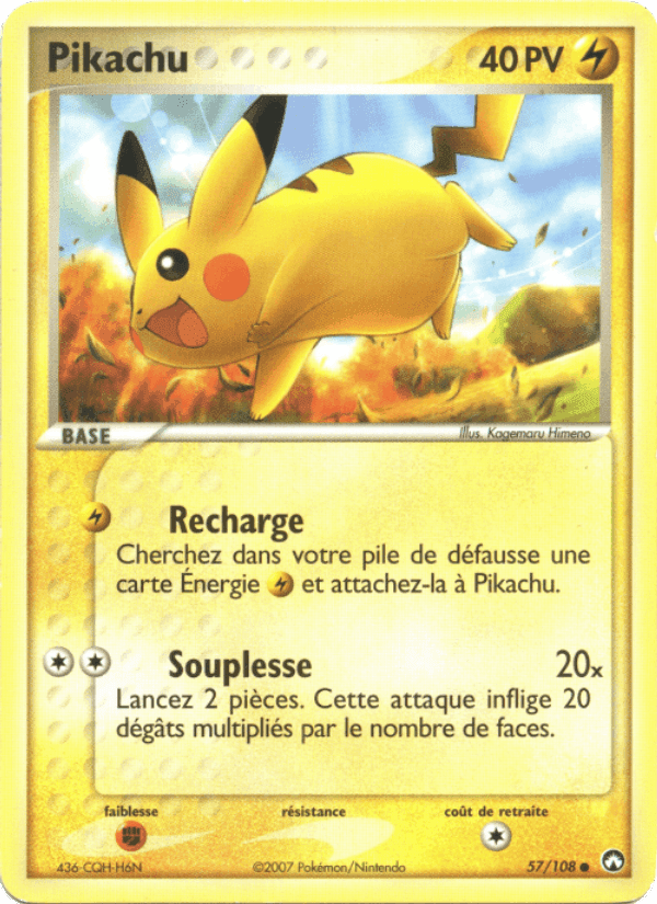 Pikachu, carte 57 de EX Gardiens du Pouvoir