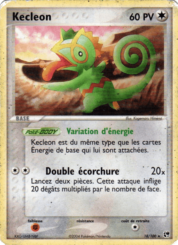 Kecleon, carta 18 di EX Tempête de sable
