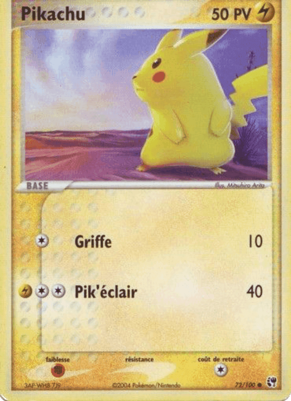 Pikachu, carte 72 de EX Tempête de sable