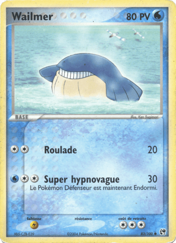 Wailmer, carta 83 di EX Tempête de sable
