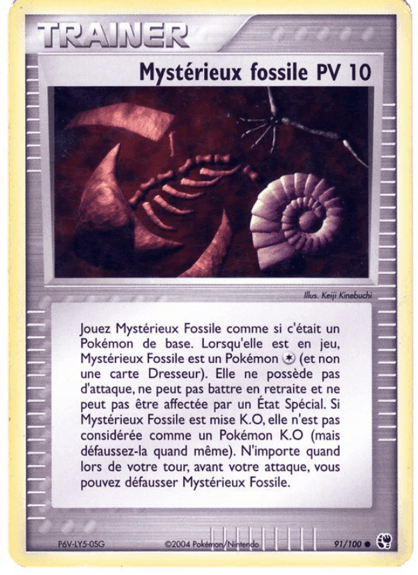 Mystérieux fossile, carta 91 de EX Tempête de sable