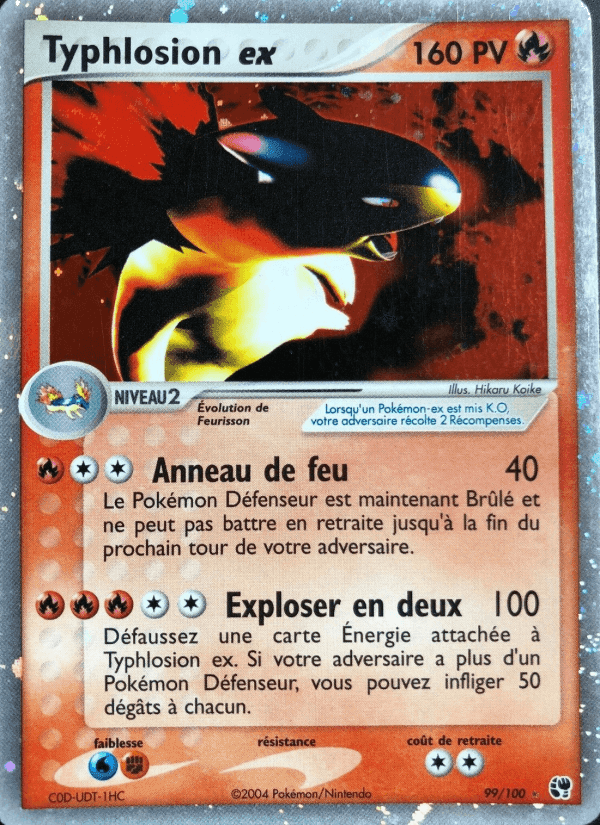 Typhlosion ex, carta 99 de EX Tempête de sable