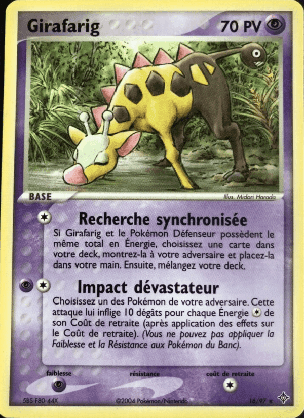Girafarig, carte 16 de EX Dragon