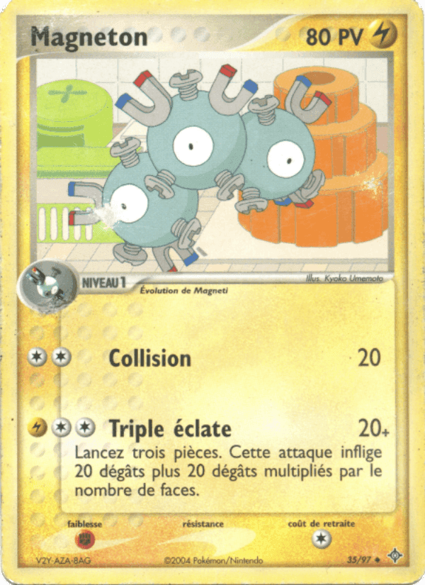 Magnéton, carte 35 de EX Dragon