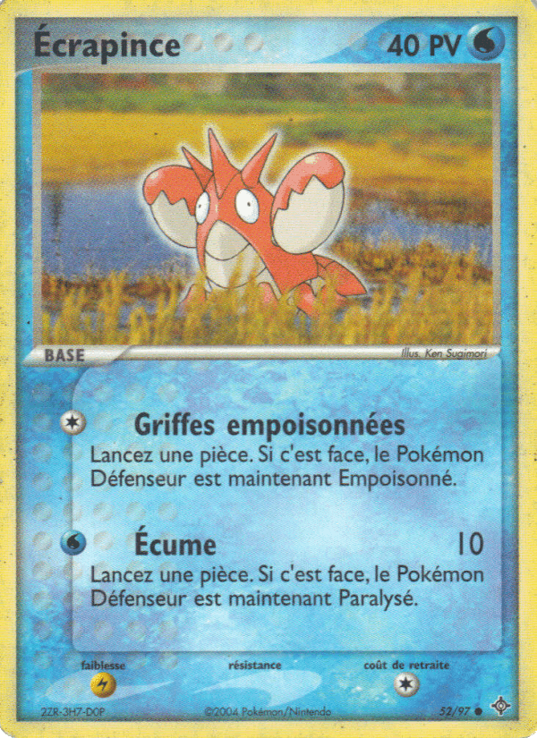 Écrapince, carte 52 de EX Dragon
