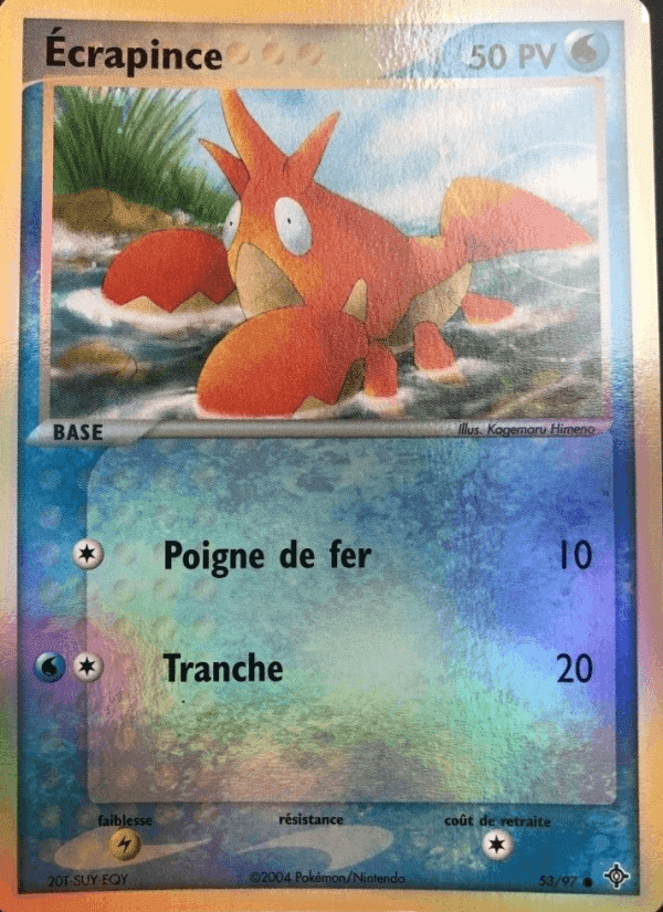 Écrapince, carte 53 de EX Dragon