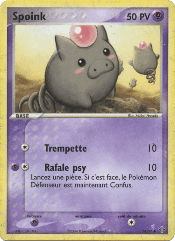 Spoink, carte 74 de EX Dragon