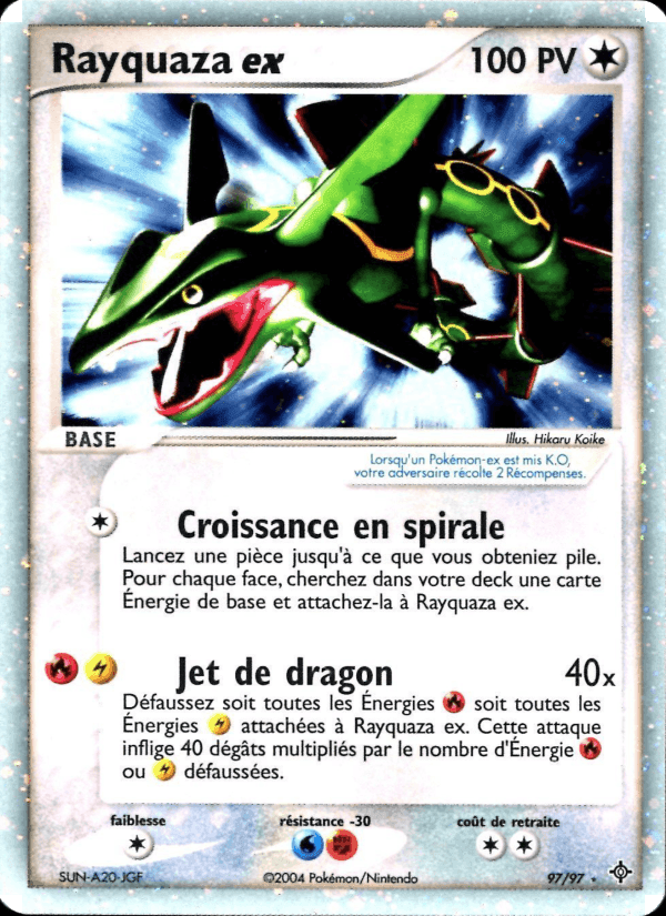 Rayquaza ex, carta 97 de EX Dragon