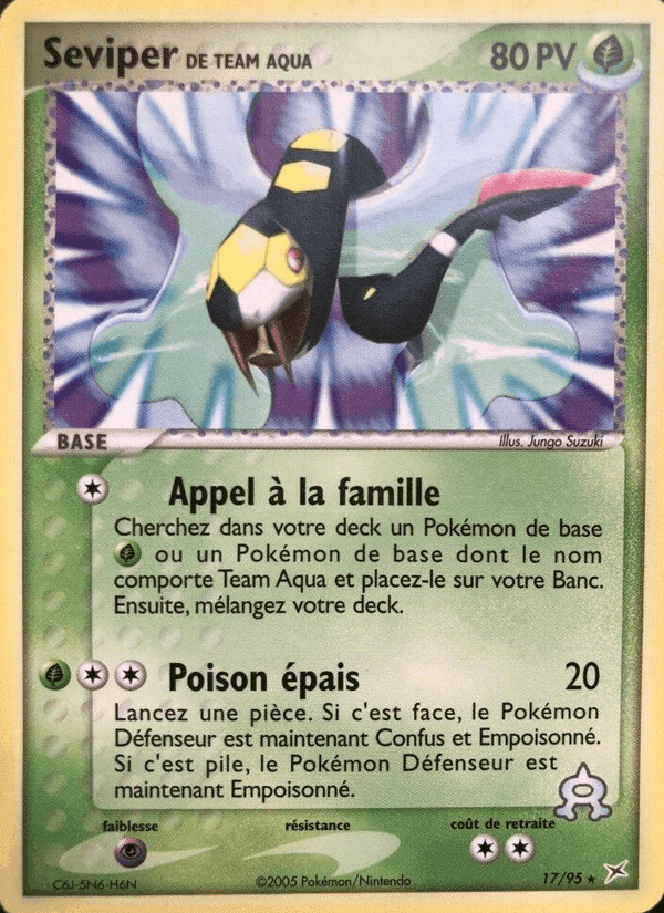 Seviper de Team Aqua, carte 17 de EX Team Magma vs Team Aqua