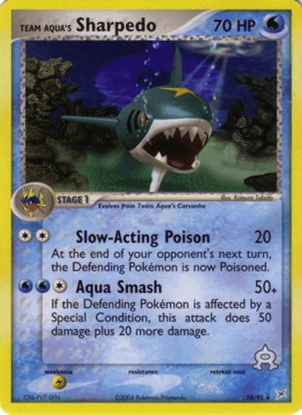 Sharpedo de Team Aqua, carte 18 de EX Team Magma vs Team Aqua
