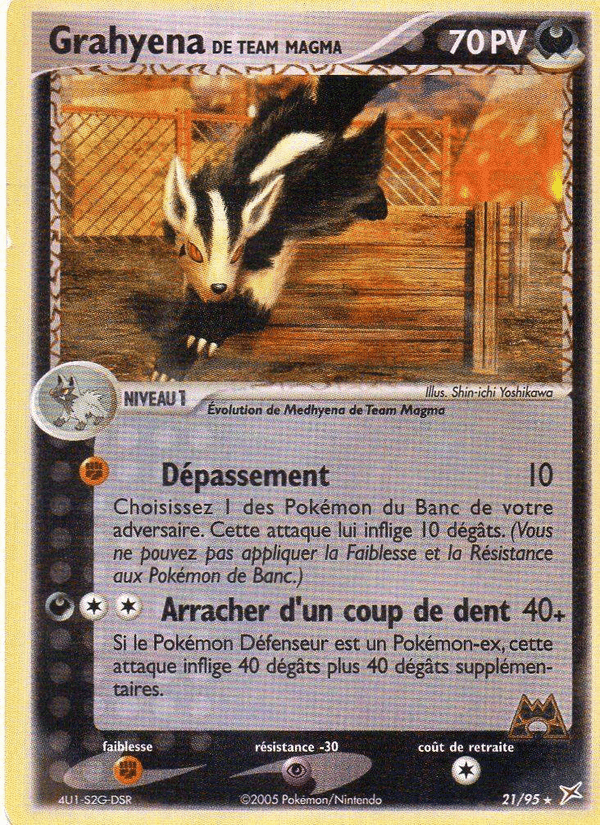 Grahyena de Team Magma, carte 21 de EX Team Magma vs Team Aqua
