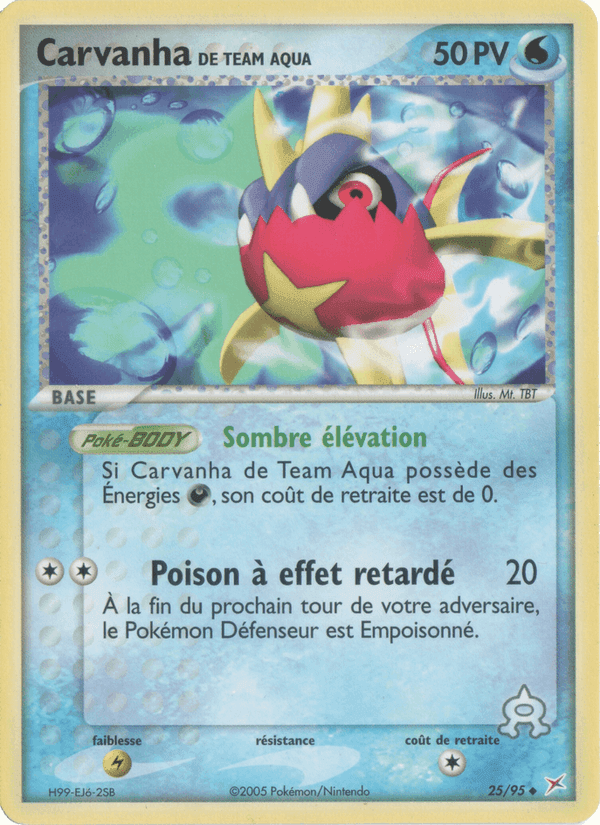 Carvanha de Team Aqua, carte 25 de EX Team Magma vs Team Aqua