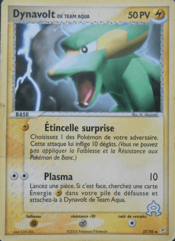 Dynavolt de Team Aqua, carte 27 de EX Team Magma vs Team Aqua