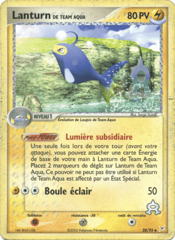 Lanturn de Team Aqua, carte 28 de EX Team Magma vs Team Aqua