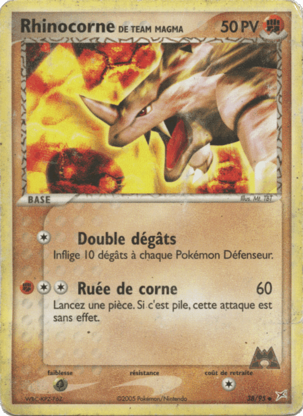 Rhinocorne de Team Magma, carte 38 de EX Team Magma vs Team Aqua